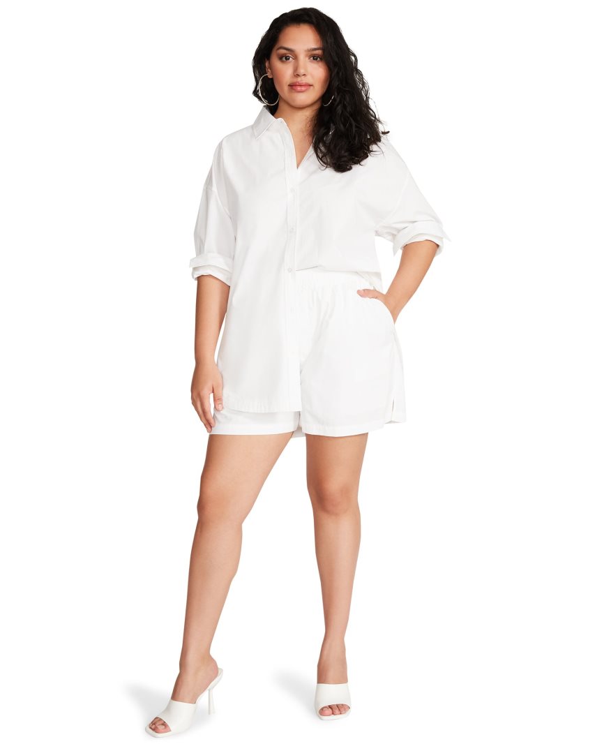 White Steve Madden Tish Women's Shorts | PH 7308ASU